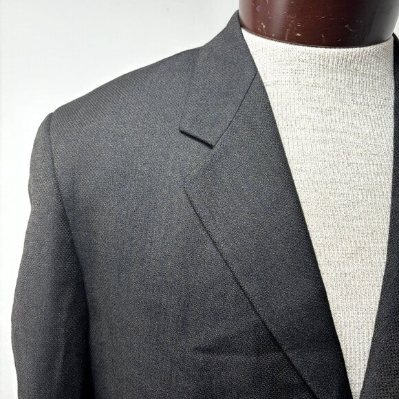 Mezzanotte Uomo Men's 3/4 Sleeves Green‎ Brown Textured Blazer Pure Wool Italy - Picture 5 of 9